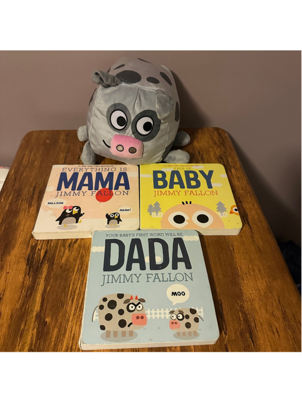 Jimmy Fallon Baby Board Book Set 3 Books Everything Is Mama Dada Plush Toy